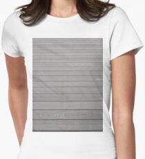 #Plank,  #Wood, #Stamford, #StamfordCity, #winter, #nature, #snow, #frost, #outdoors, #icee #cold, #wood, #season, #bird, #tree, #frozen, #dry, #garden, #grass, #weather, #horizontal, #colorimage Women's Fitted T-Shirt