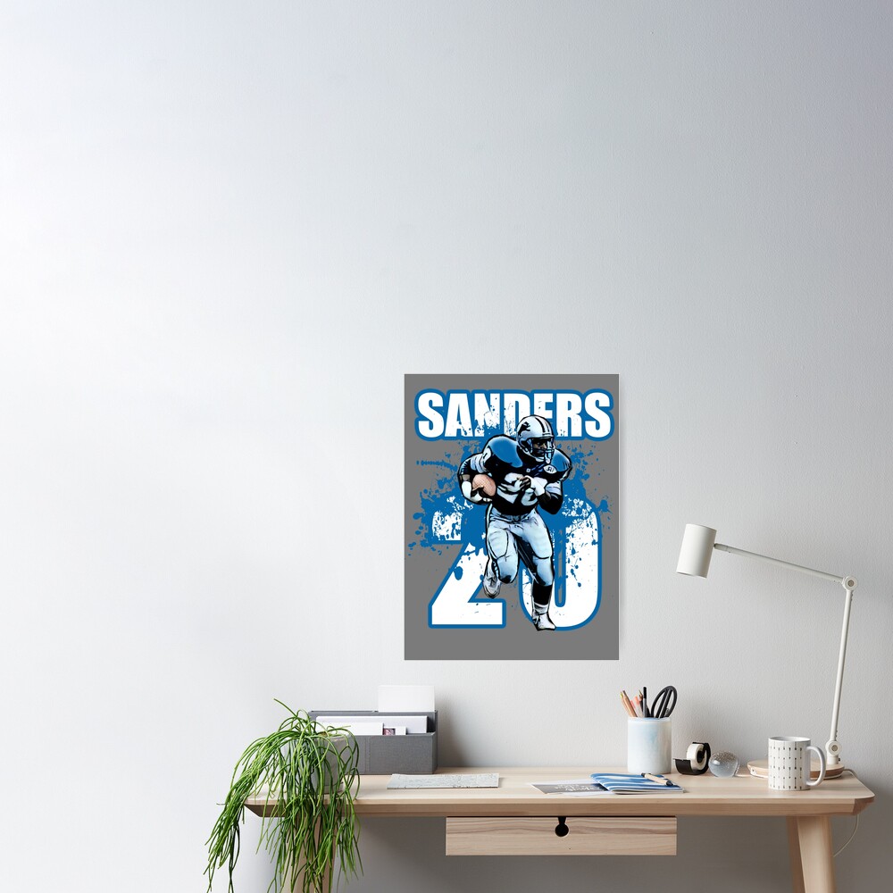 Barry Sanders Football tribute Poster - MojoHand - Everything Blues™