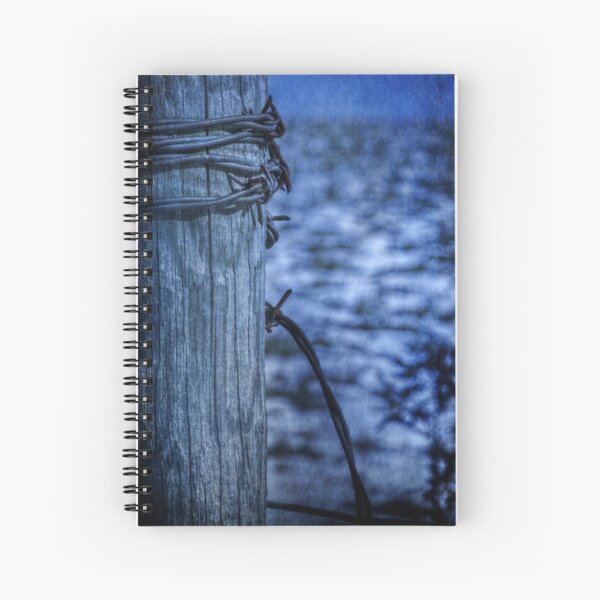 Barbed Wire in Blue Spiral Notebook