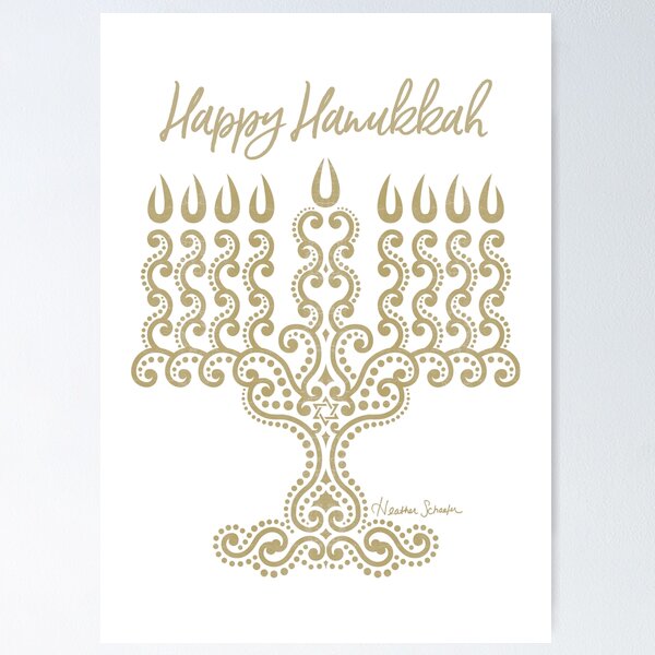 Aperçu de l'œuvre Menorah d'or créée et vendue par artsytoo.