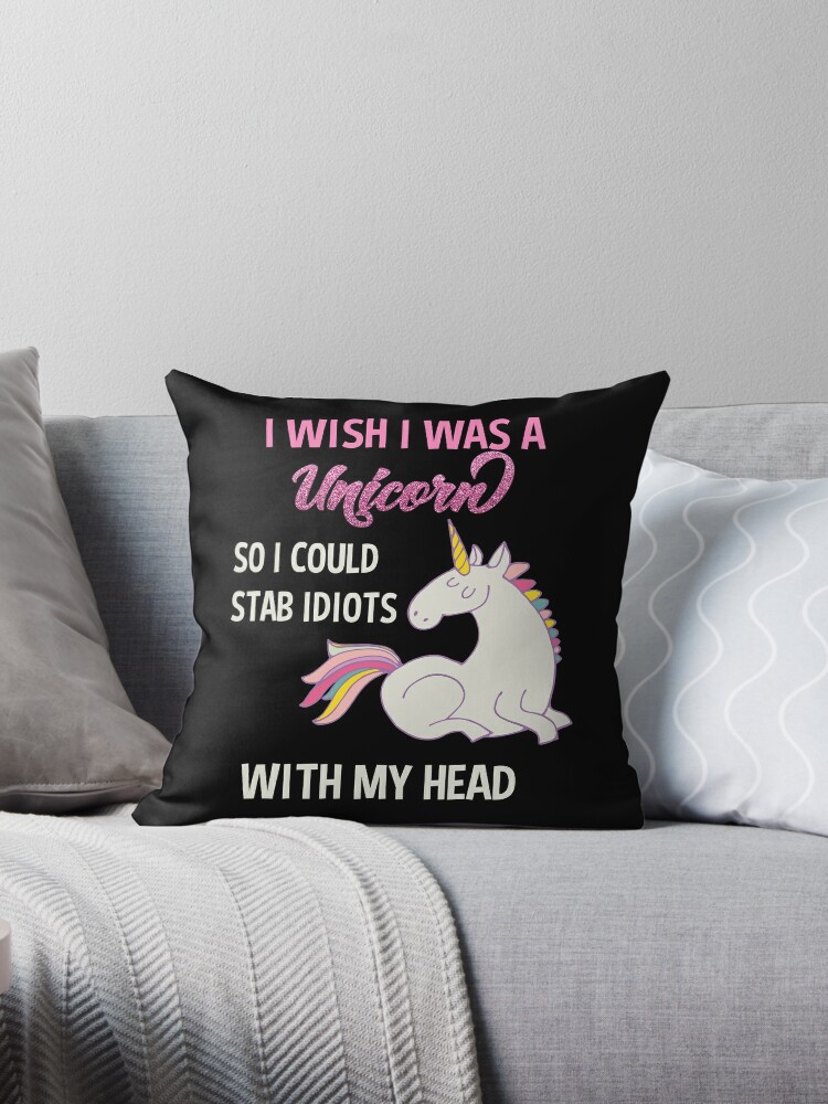 I Do I Stab Idiots I Know This Funny Unicorn Gifts' Sticker