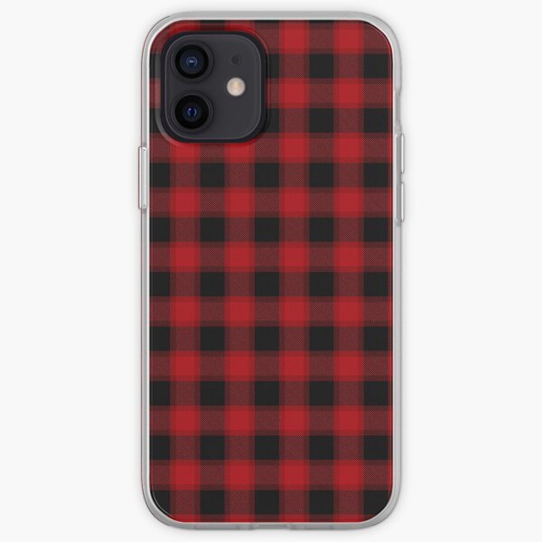 Red and Black Plaid Pattern iPhone Soft Case