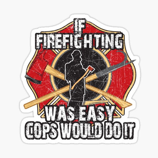 Vintage firefighter firefighter logo hero Sticker