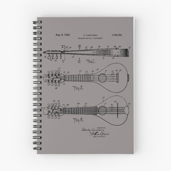 Item preview, Vintage Patent Blueprint Mandolin 1929 designed and sold by MadebyDesign.