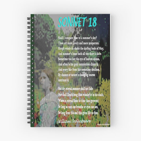 Item preview, Shakespeare Sonnet 18--Shall I compare thee... designed and sold by KayeDreamsART.
