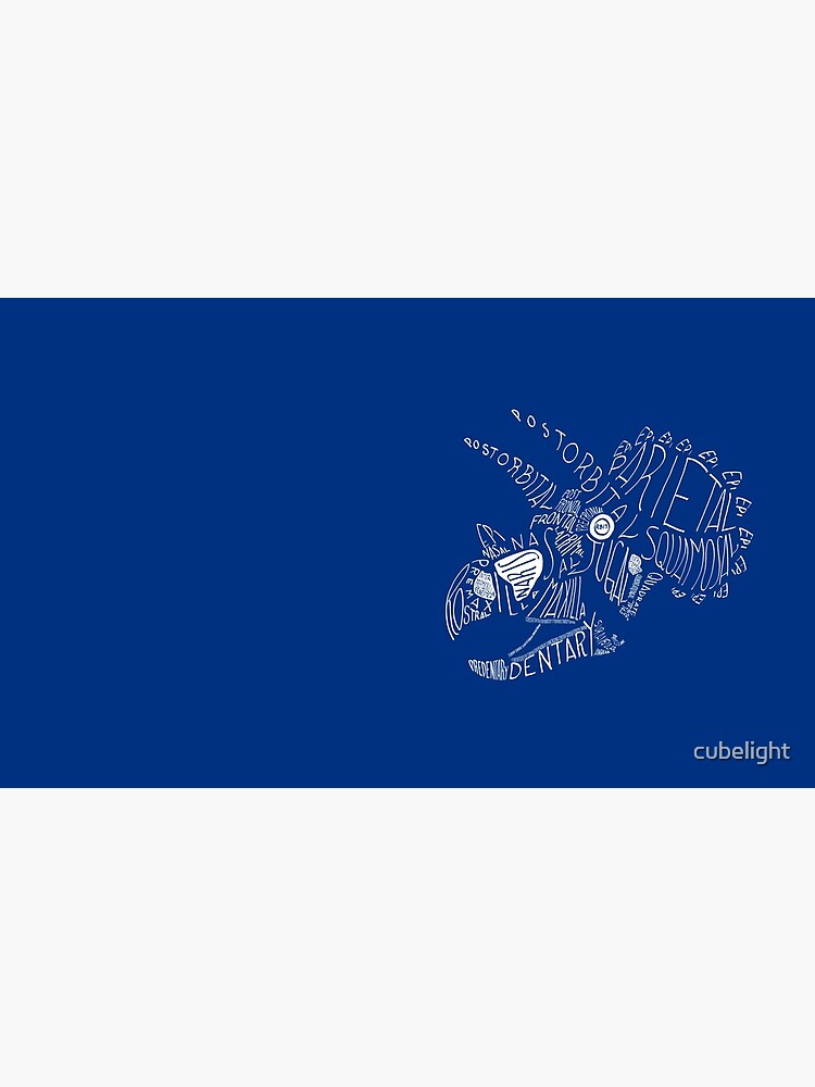 Monocolor Calligram Triceratops Skull by cubelight