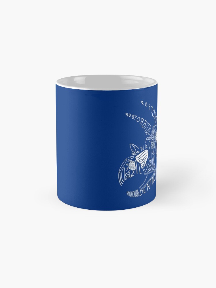 Alternate view of Monocolor Calligram Triceratops Skull Mug