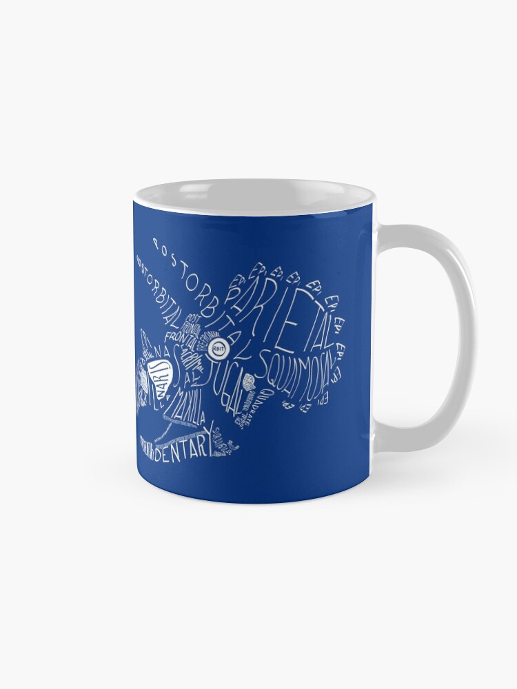 Alternate view of Monocolor Calligram Triceratops Skull Mug