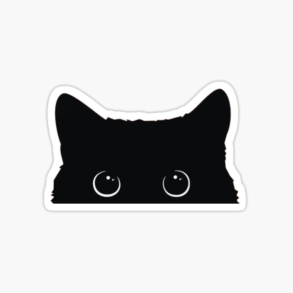 Lindo gato negro Pegatina