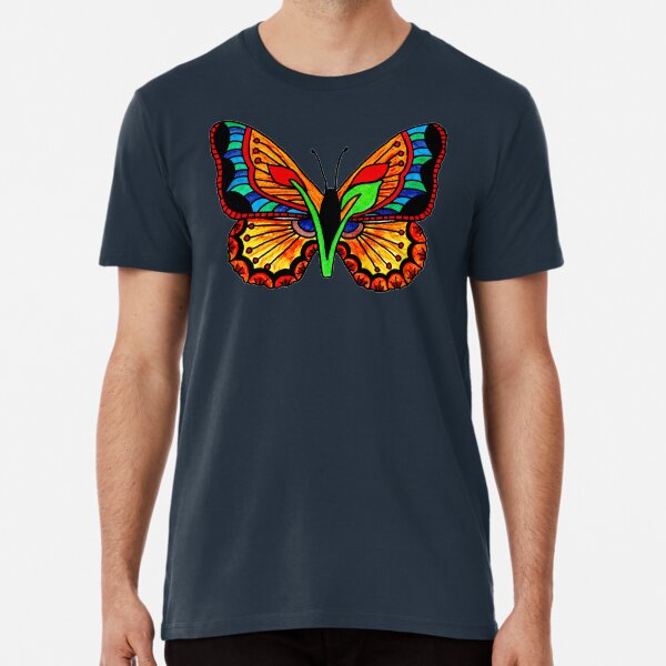 V FOR VEGAN BUTTERFLY Premium T-Shirt