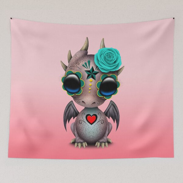 Item preview, Day of the Dead Sugar Skull Baby Dragon designed and sold by JeffBartels.