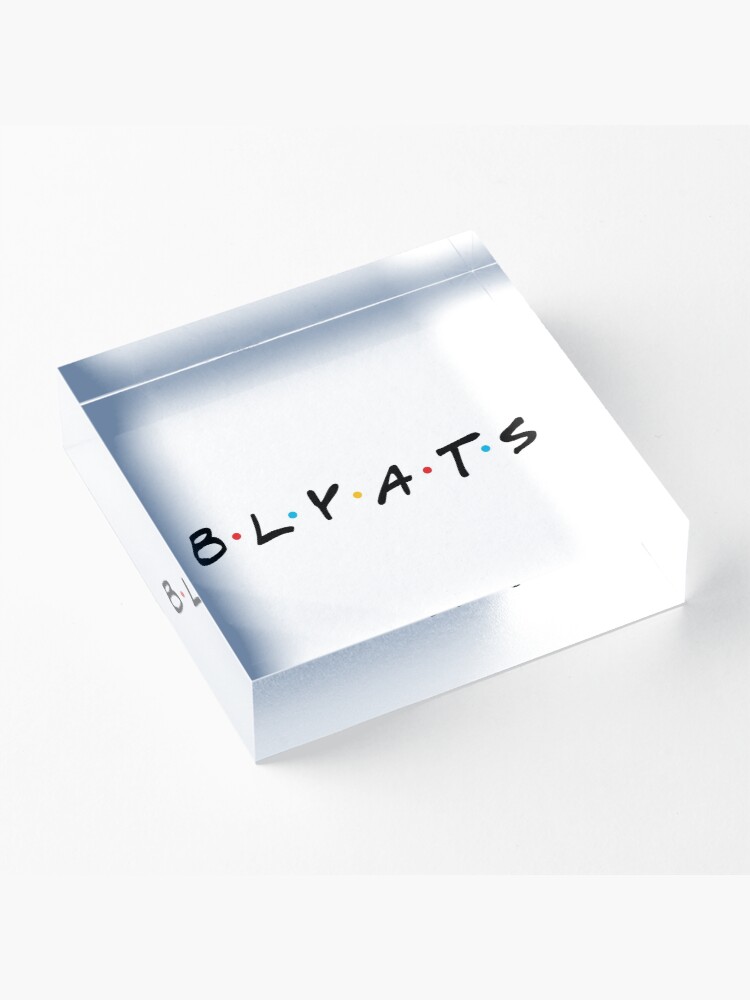 Alternate view of Cyka Blyat T-Shirt - BLYATS Acrylic Block