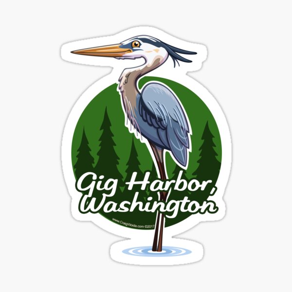 Item preview, Great Blue Heron, Gig Harbor, Wa designed and sold by CraigWoida.