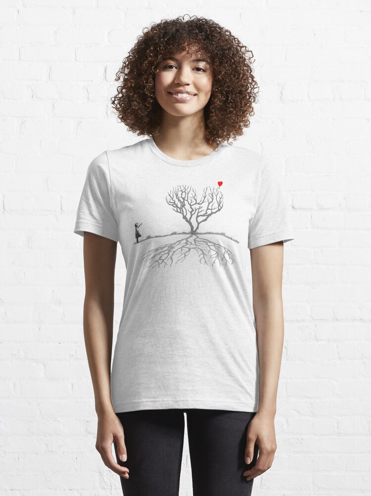 Alternate view of Banksy Heart Tree Essential T-Shirt