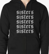 Sudadera con capucha y cremallera Hermanas James Charles Merch Repetir Blanco