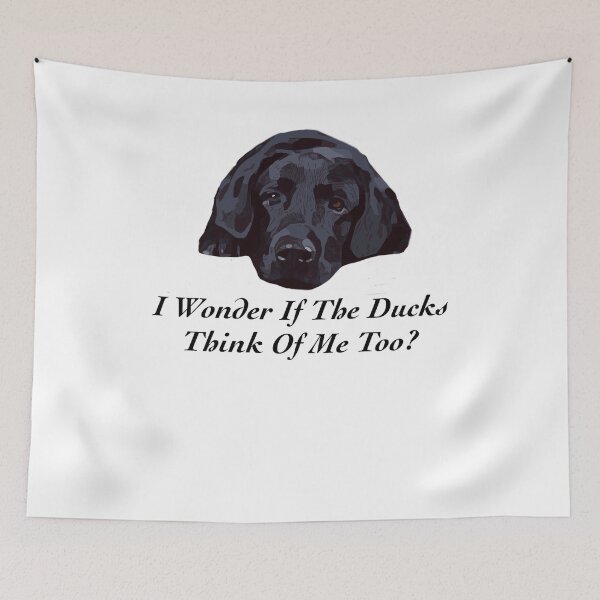 Item preview, I wonder if the ducks think of me too, funny hunting design designed and sold by spinningvisions.