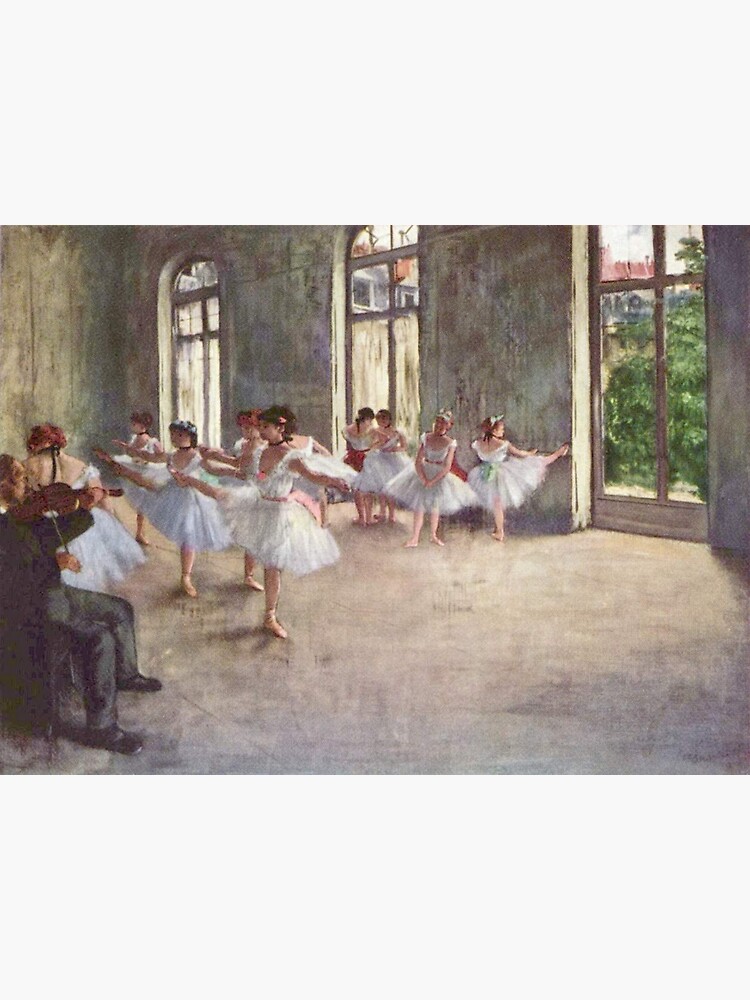 Edgar Degas French Impressionism Oil Painting Ballerinas Rehearsing Dancing by jnniepce