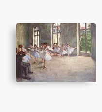 Edgar Degas Französischer Impressionismus-Ölgemälde-Ballerinen, die Tanzen probieren Metallbild