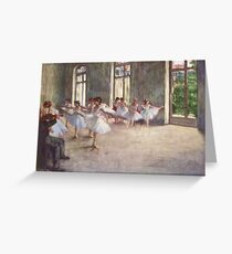 Tarjeta de felicitación Edgar Degas Impresionismo Francés Pintura Al óleo Bailarinas Ensayando Bailar