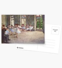 Edgar Degas French Impressionism Oil Painting Ballerinas Rehearsing Dancing Postcards
