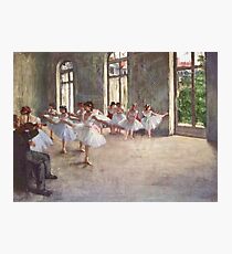 Edgar Degas French Impressionism Oil Painting Ballerinas Rehearsing Dancing Photographic Print