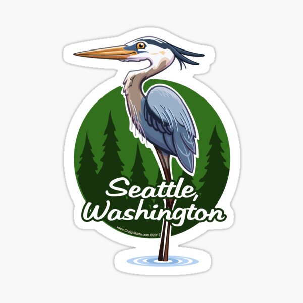 Item preview, Great Blue Heron, Seattle, Washington designed and sold by CraigWoida.