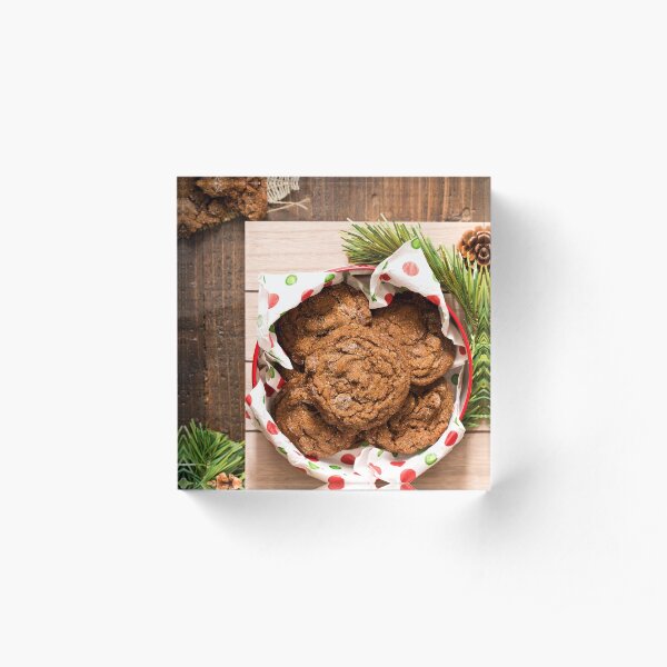 Chocolate Gingersnap Cookies Acrylic Block