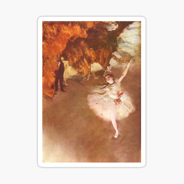 Edgar Degas French Impressionism Oil Painting Ballerinas Rehearsing Dancing Sticker