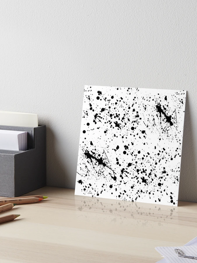 White Paint Splatter Art Board Print for Sale by starrylite