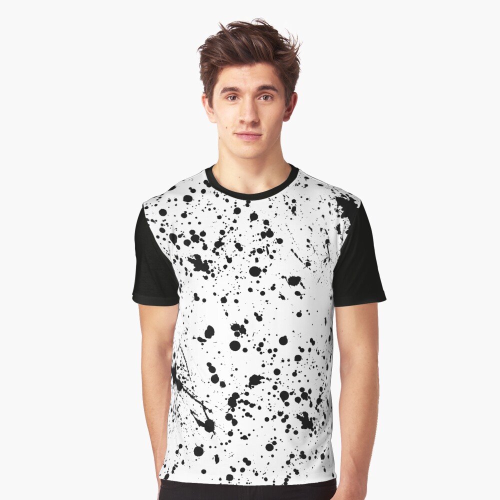 "Black Paint Splatter" Tshirt by starrylite Redbubble
