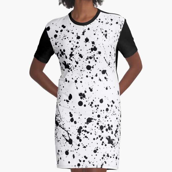 Black Paint Splatter Dress