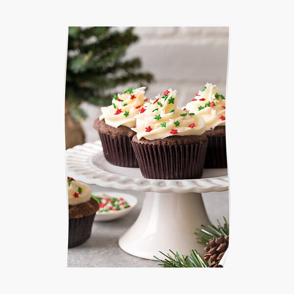 Christmas Chocolate Gingerbread Cupcakes 1 Poster