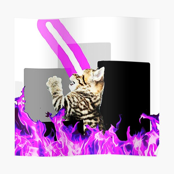 Laser Catzilla Poster