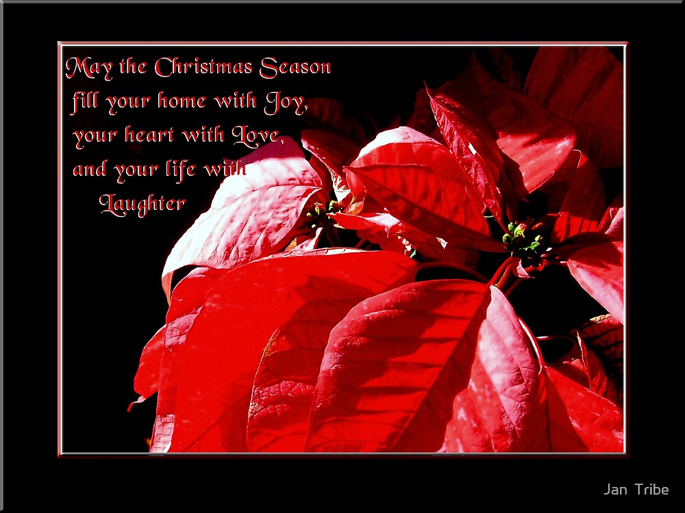 "May The Christmas Season Fill Your Home With Joy" By Jan Tribe | Redbubble