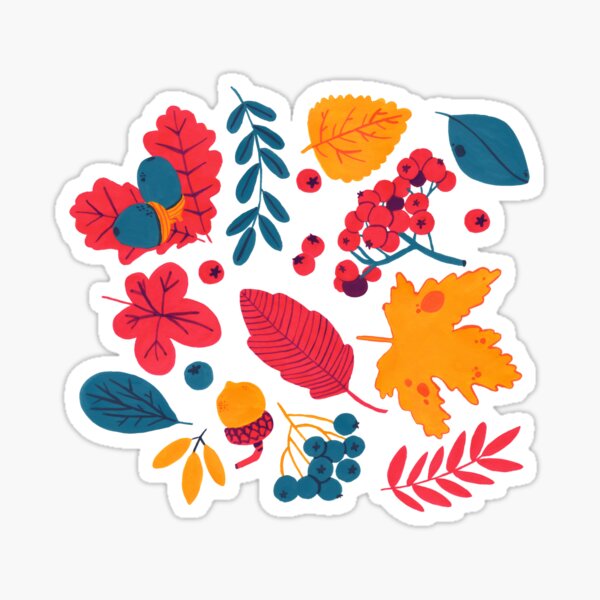 COLORFUL LEAVES Sticker