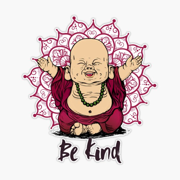 Be Happy Little Buddha - cute buddha good vibes and positivity