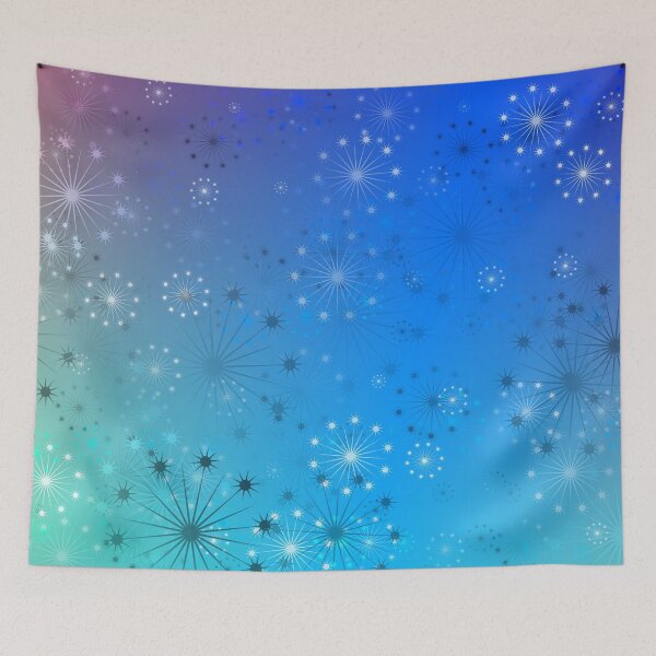 Item preview, Holiday Blue Snow Bursts designed and sold by VibrantDesign.