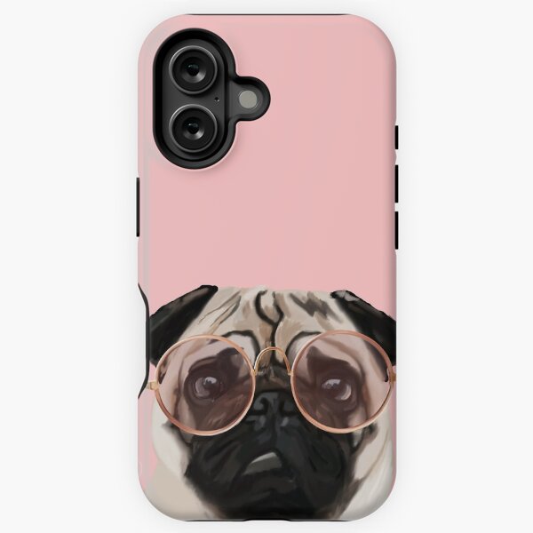 Vista previa del artículo con la obra «Intelectual Pug», diseñado y vendido por Lostanaw.