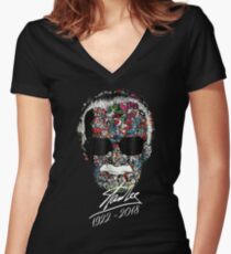 Stan Lee - father of all Heros Women's Fitted V-Neck T-Shirt