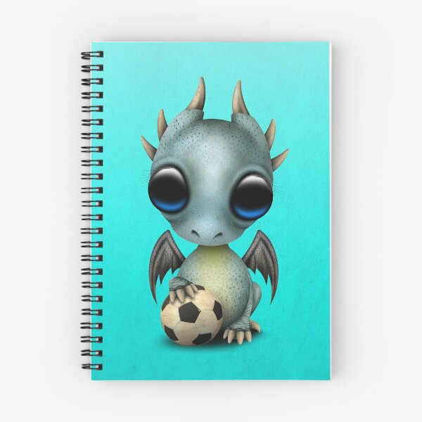 Item preview, Cute Baby Blue Dragon With Football Soccer Ball designed and sold by JeffBartels.