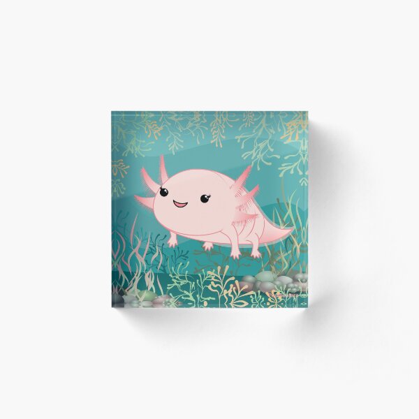 Axolotl baby kawaii Bloque acrílico