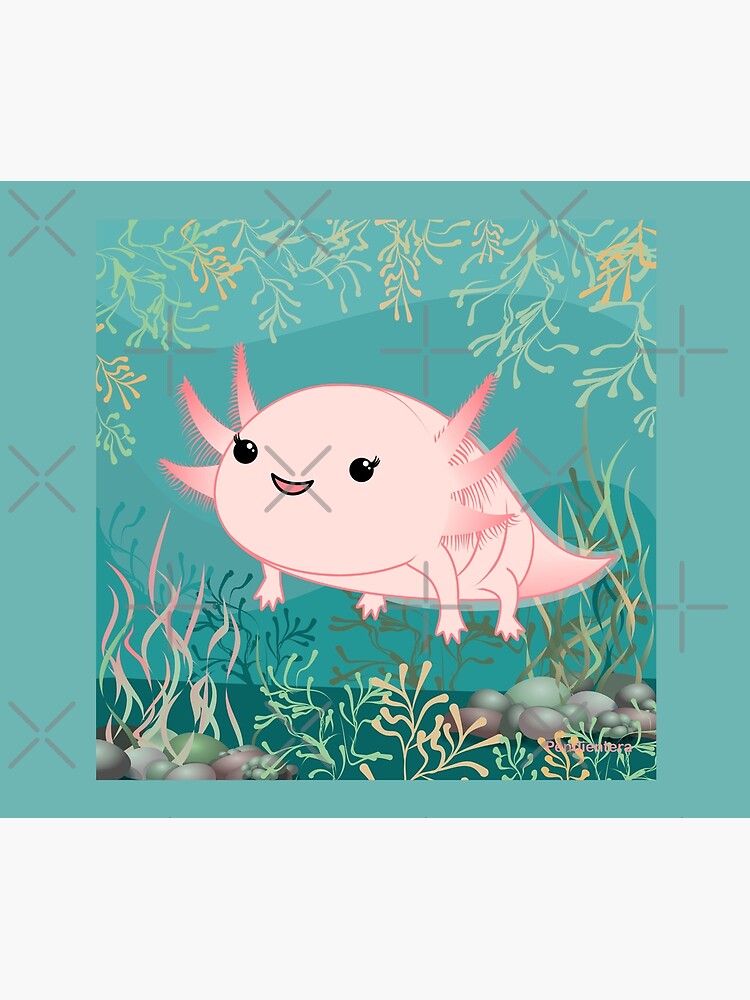 Axolotl Baby Kawaii Tapestry By Pendientera Redbubble