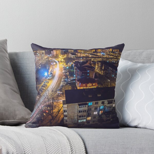 Item preview, Opinión panorámica del abejón de una ciudad grande en la noche en el invierno. Vista industrial en el fondo designed and sold by Alex2789.