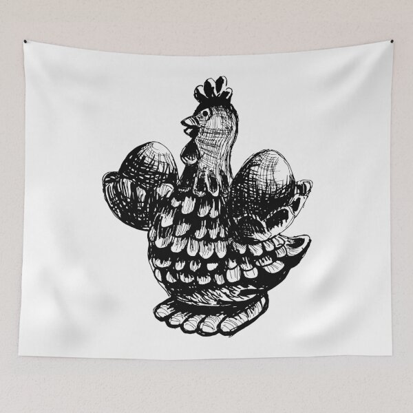 Item preview, Hen with eggs ink designed and sold by Romanii13.