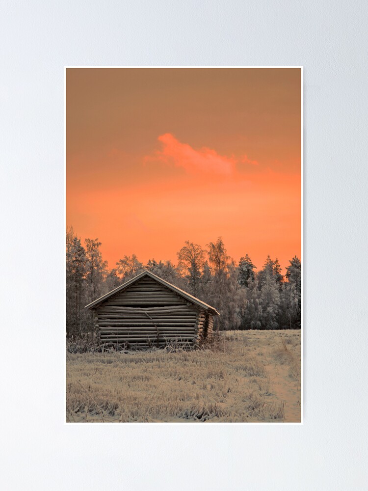 Thumbnail 1 of 3, Poster, Sunset Barn designed and sold by ihal.