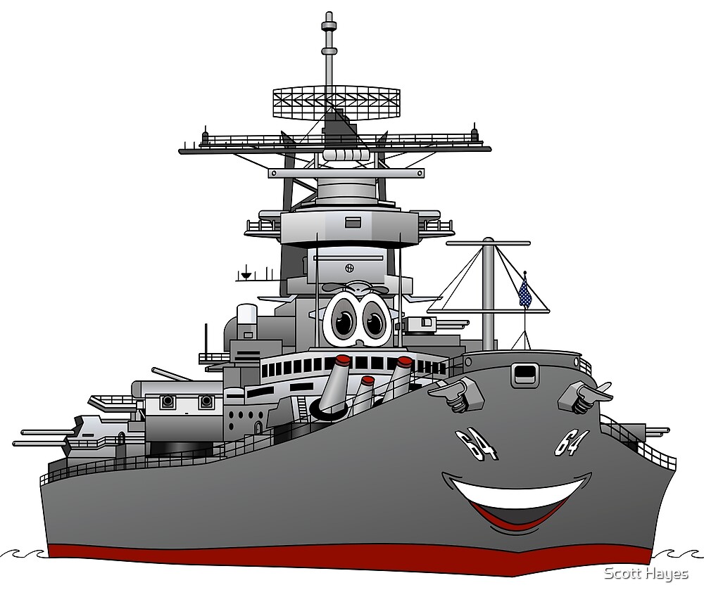 Battleship Cartoon By Scott Hayes Redbubble