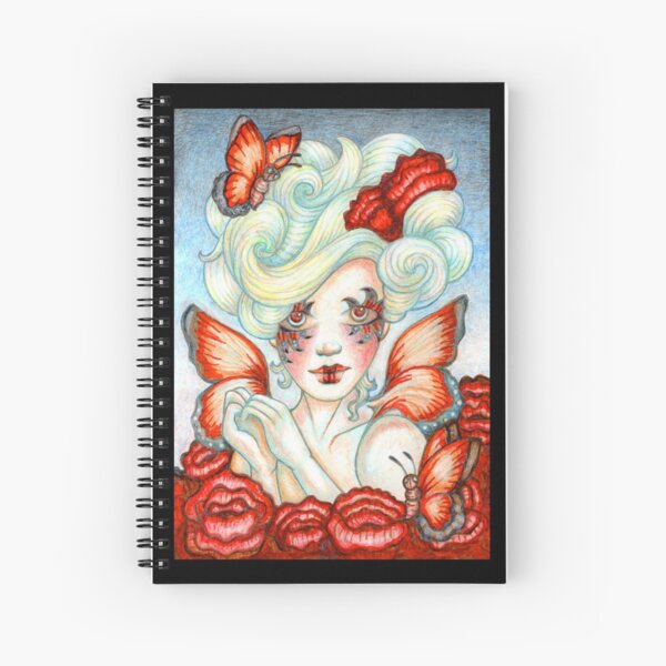 Butterfly Fairy Art titled Bloom by Stephanie Ann Garcia Spiral Notebook