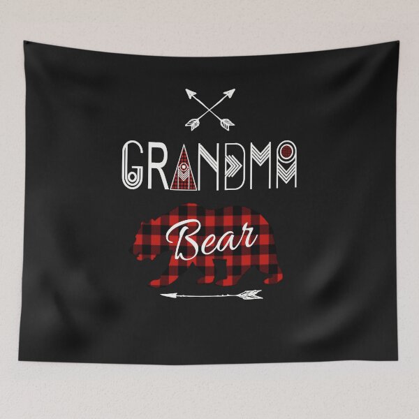 Item preview, Grandma Bear Red Buffalo Plaid Family Christmas Camping Gift designed and sold by Sapphire Star.
