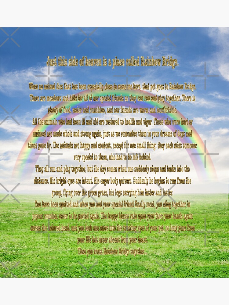 rainbow bridge poem for dogs free image pin by d jensen