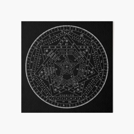 Sigillum Dei Aemeth Occult Pagan Sigil Art Board Print